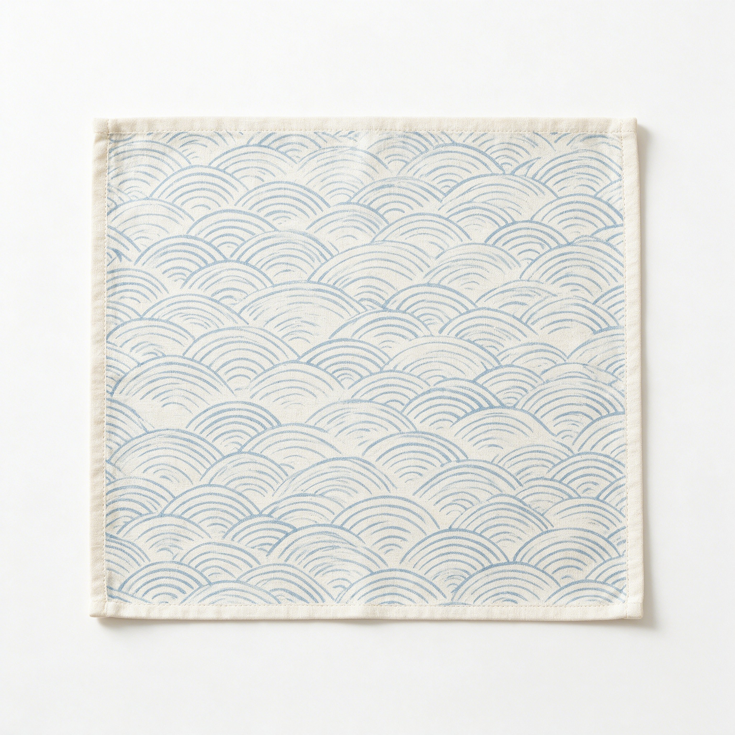 Square Blue Wave Line Art Placemat