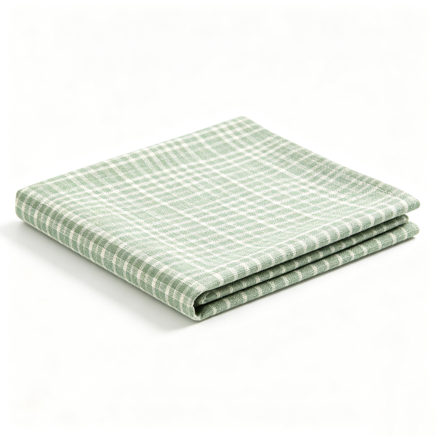 Sage Green Mini Check Linen Tablecloth