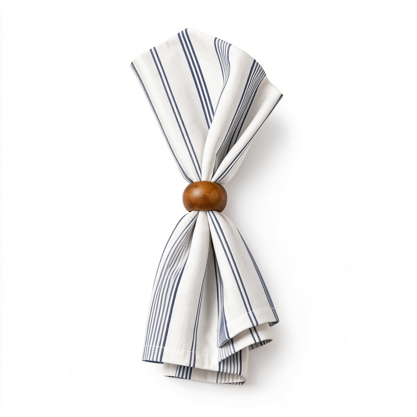 Navy Vertical Stripe Linen Napkin