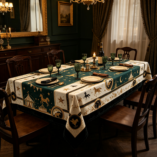 Vintage Circus Print Tablecloth